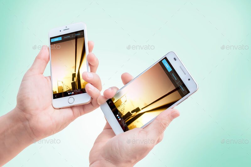 Smartphone in Hand Mockup (1)