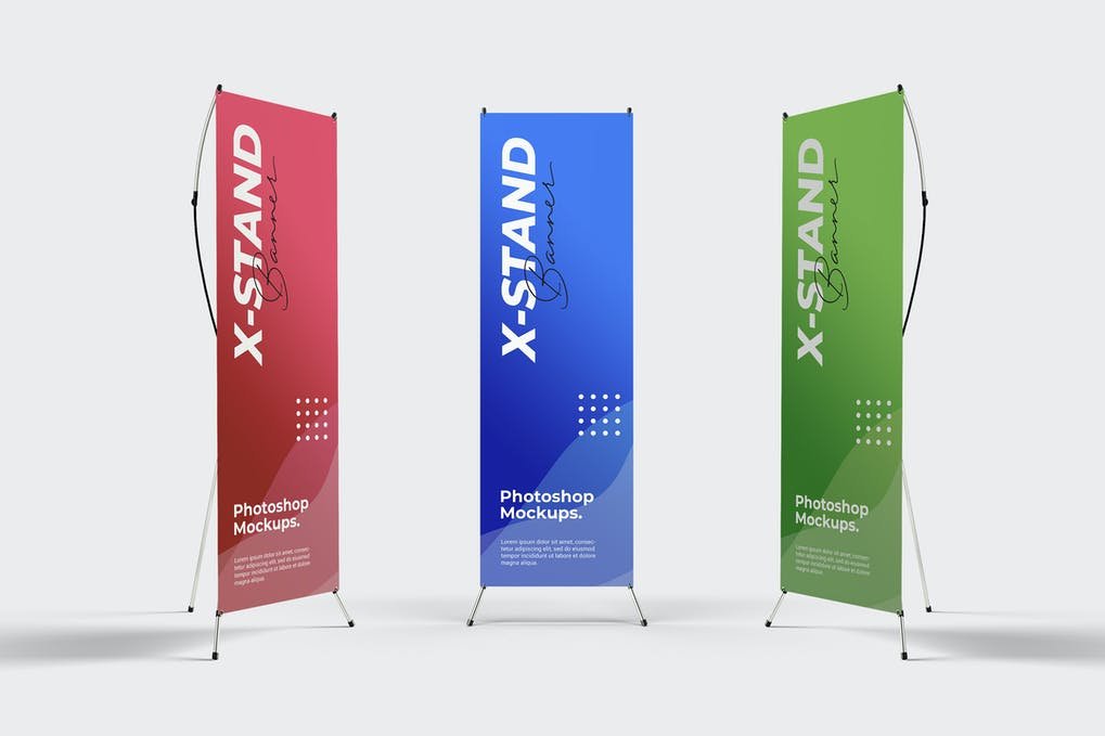 X-Stand Banner Mockups