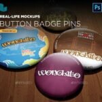 Button Badge Pin Real-life Mockups
