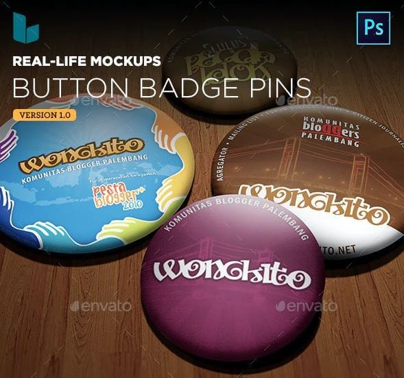 27+ Beautiful Pin Badge Mockup PSD Templates