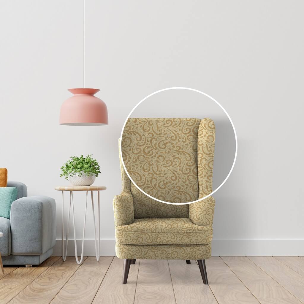 Close Up Of a Free Arm Chair Mockup PSD Template