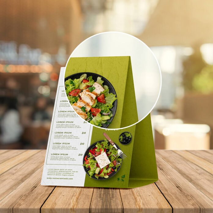 Free Tent Card Mockup PSD