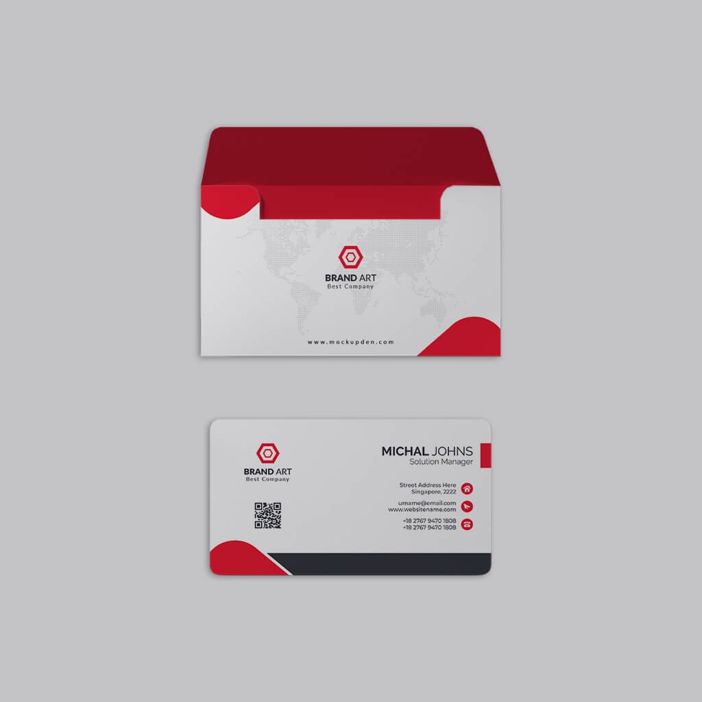 Design Free Business Card Holder Mockup PSD Template