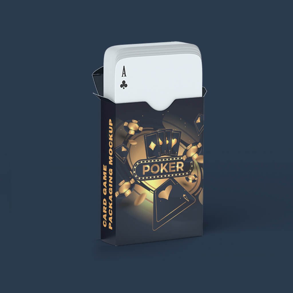 Design Free Card Game Packaging Mockup PSD Template
