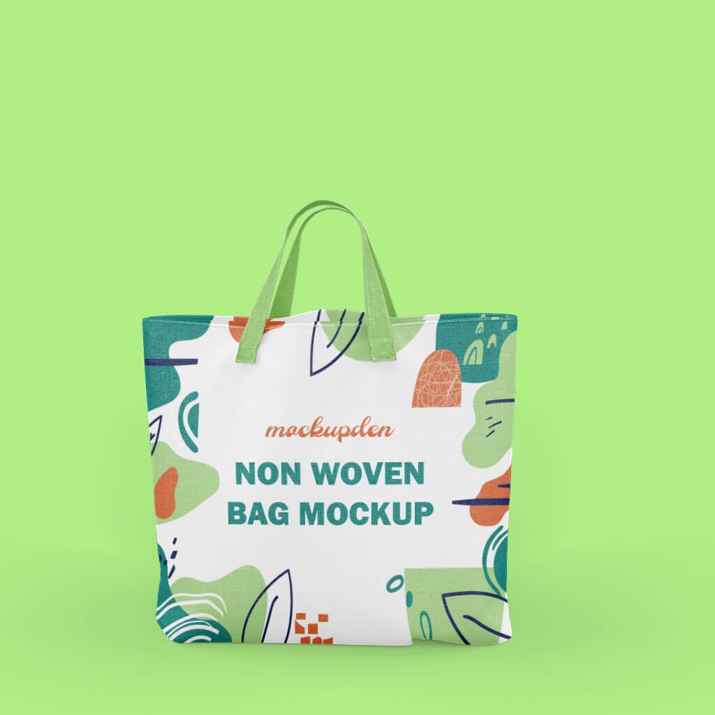 Design Free Non Woven Bag Mockup PSD Template