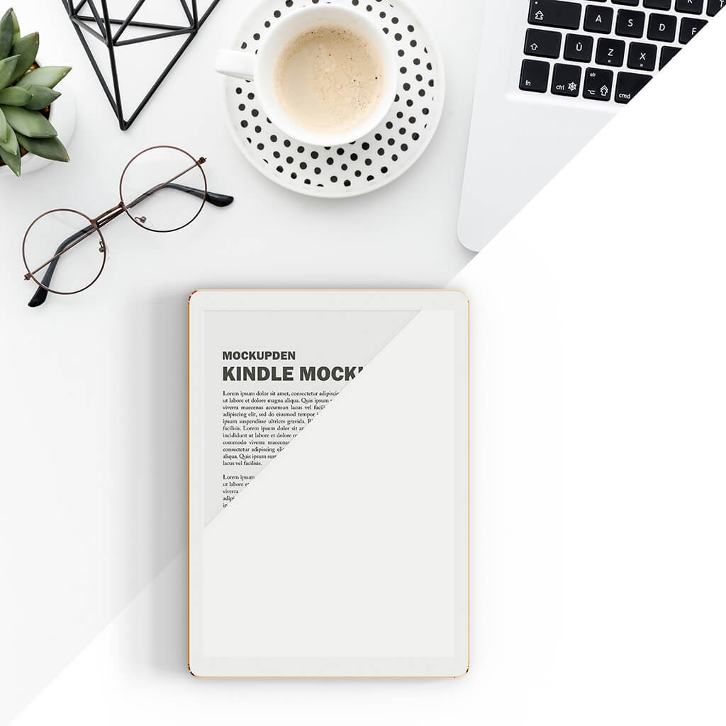 Editable Free Kindle Mockup PSD Template