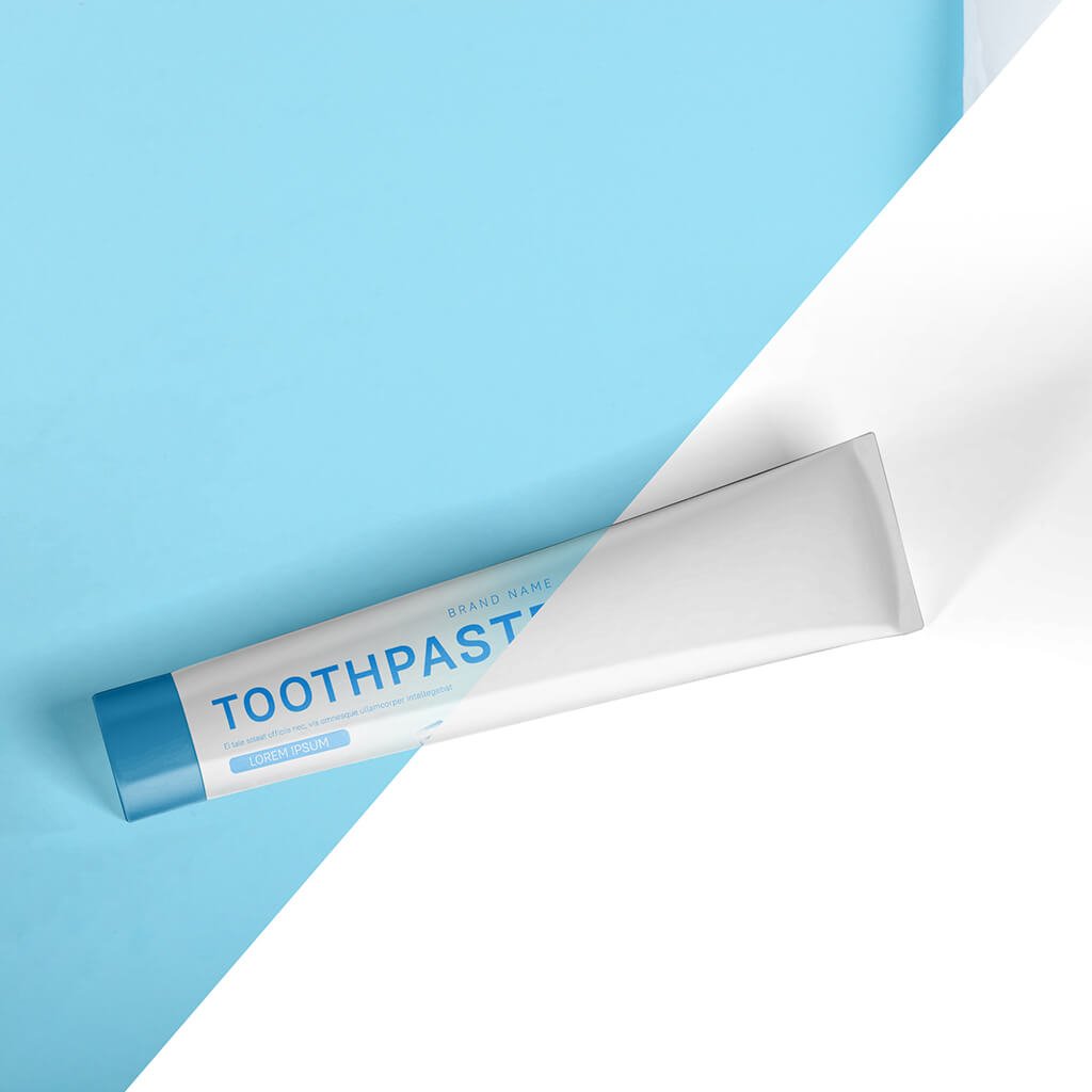 Editable Free Tooth Paste Mockup PSD Template