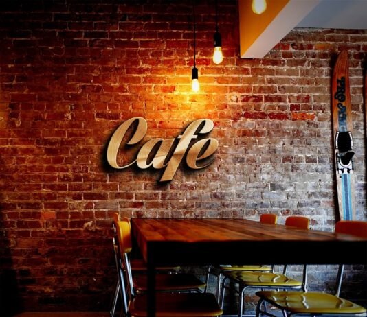 Free Cafe Mockup PSD Template