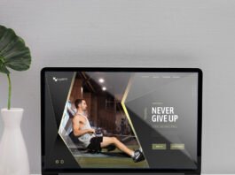 Free Fitness Mockup PSD Template