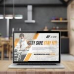 Free Fitness Mockup PSD Template