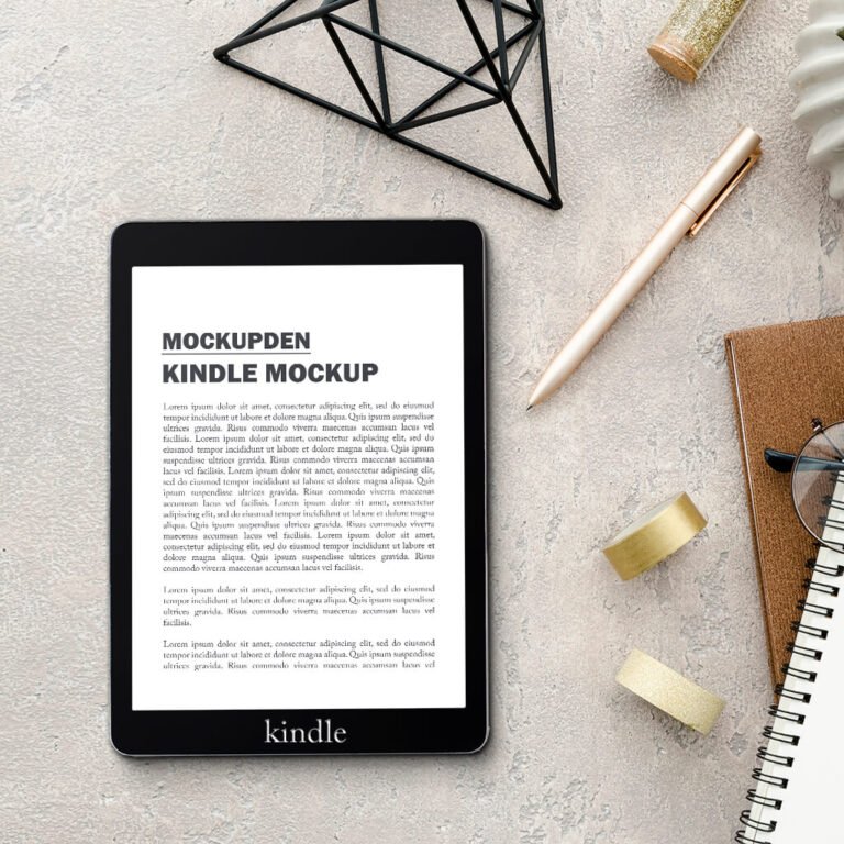 Free Amazon Kindle Mockup PSD Template
