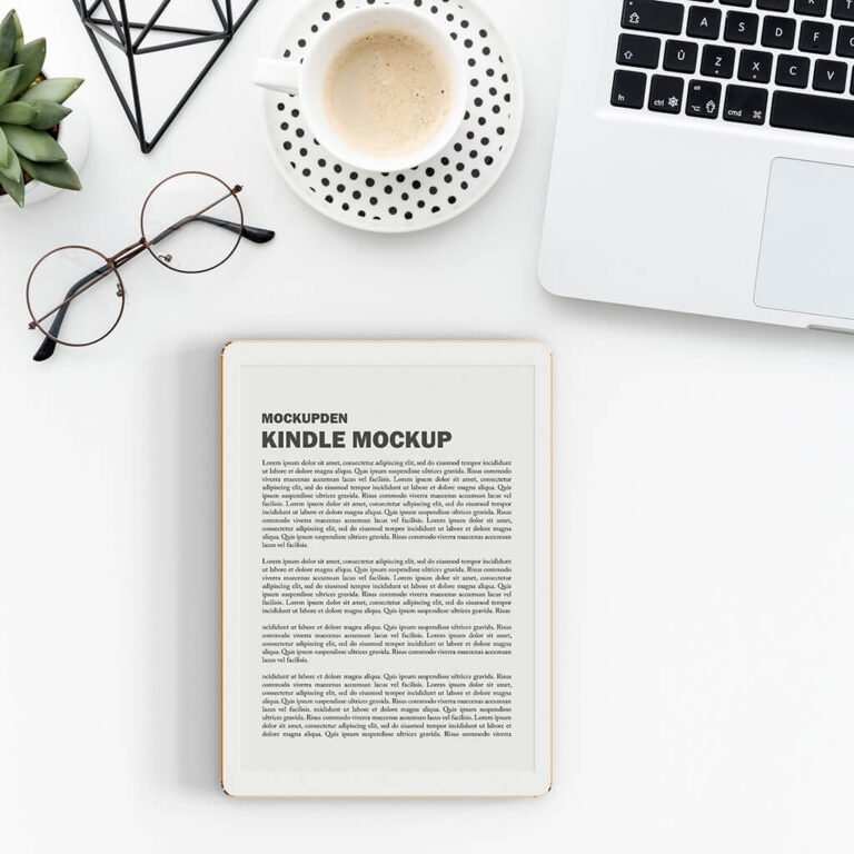 Free Kindle Mockup PSD Template