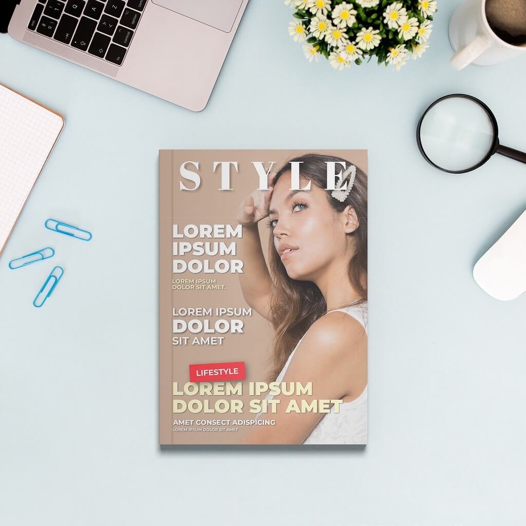 Free Magazine Ad Mockup PSD Template