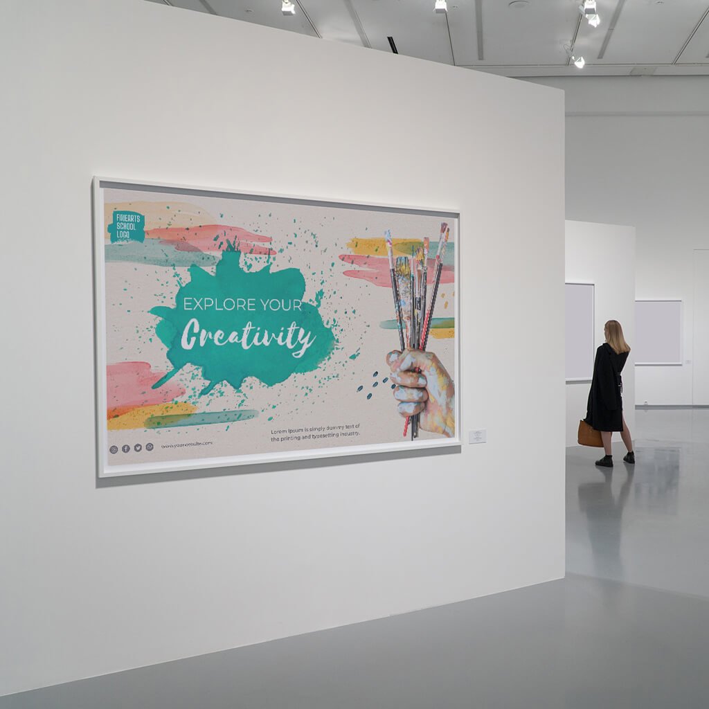 Free Museum Banner Mockup PSD Template