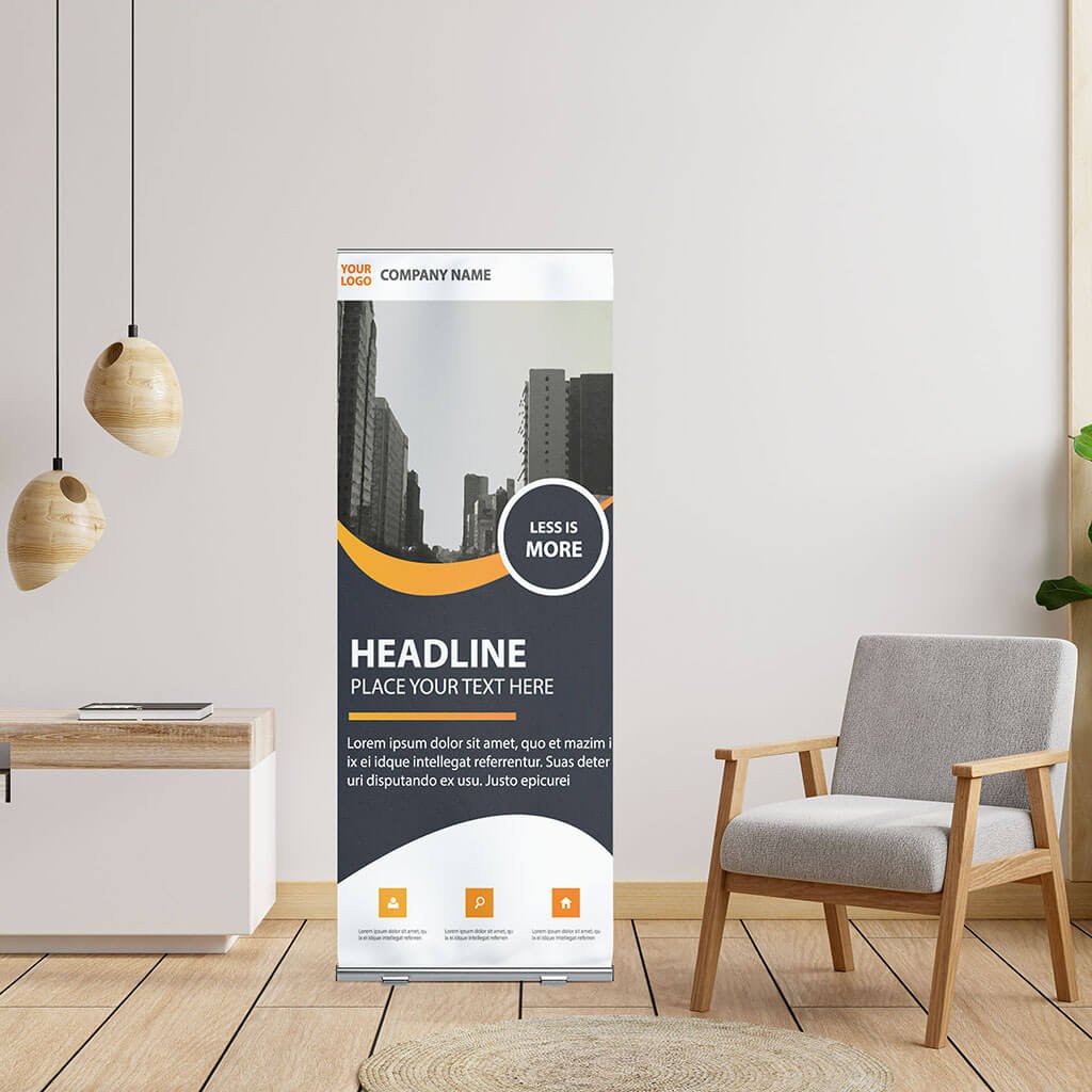 Free Retractable Banner Mockup PSD Template