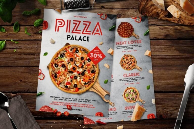 41+ Fantastic Pizza Menu Template PSD Mockup For Restaurant Branding