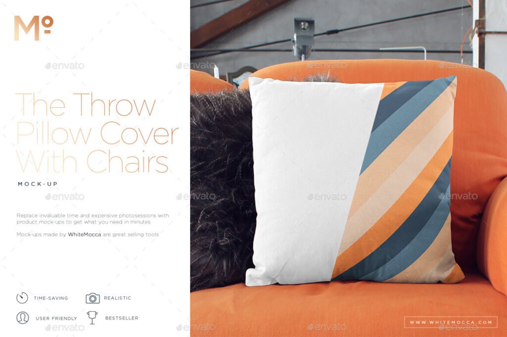 The Throw Pillow With Chairs Mock-up
