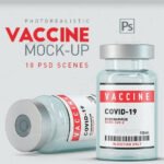 Vaccine Vial Bottles Mock-Up - 10 Scenes