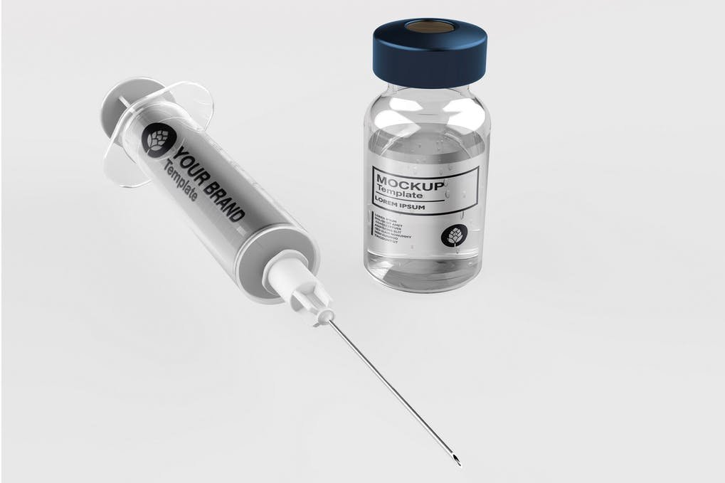 Vaccine and Syringe Mockup