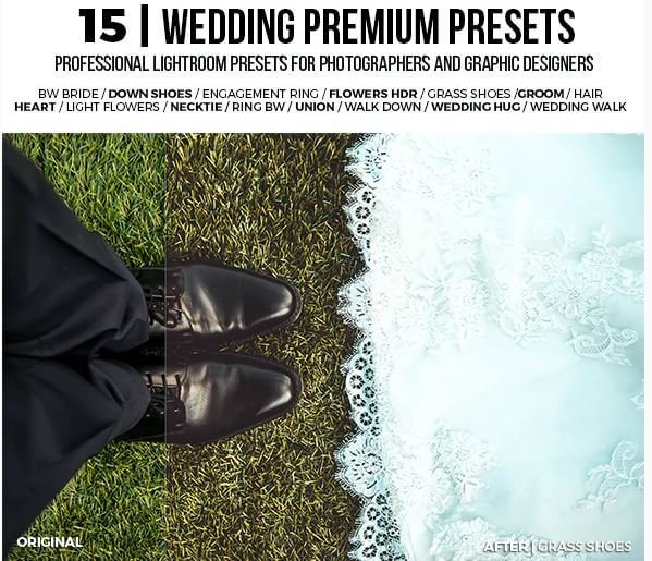 15 Premium Wedding Lightroom Presets