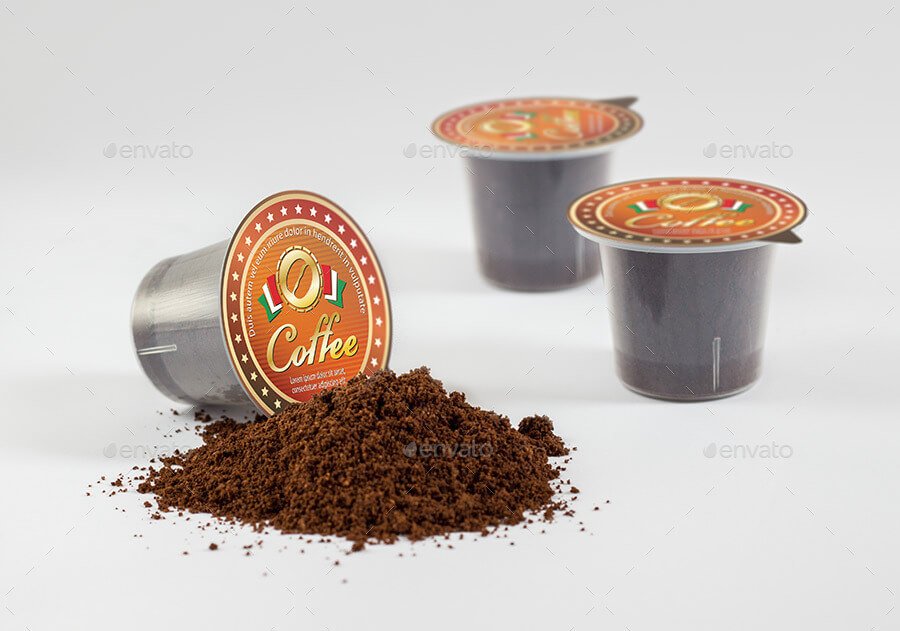 Coffee Compatible Capsules Mockup