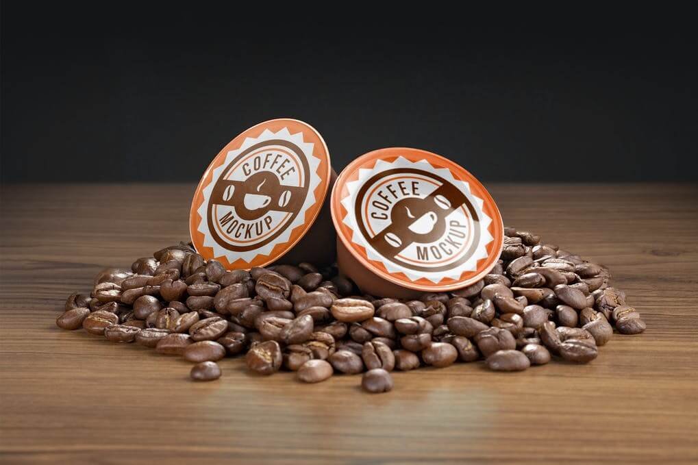 Coffee capsule mockup