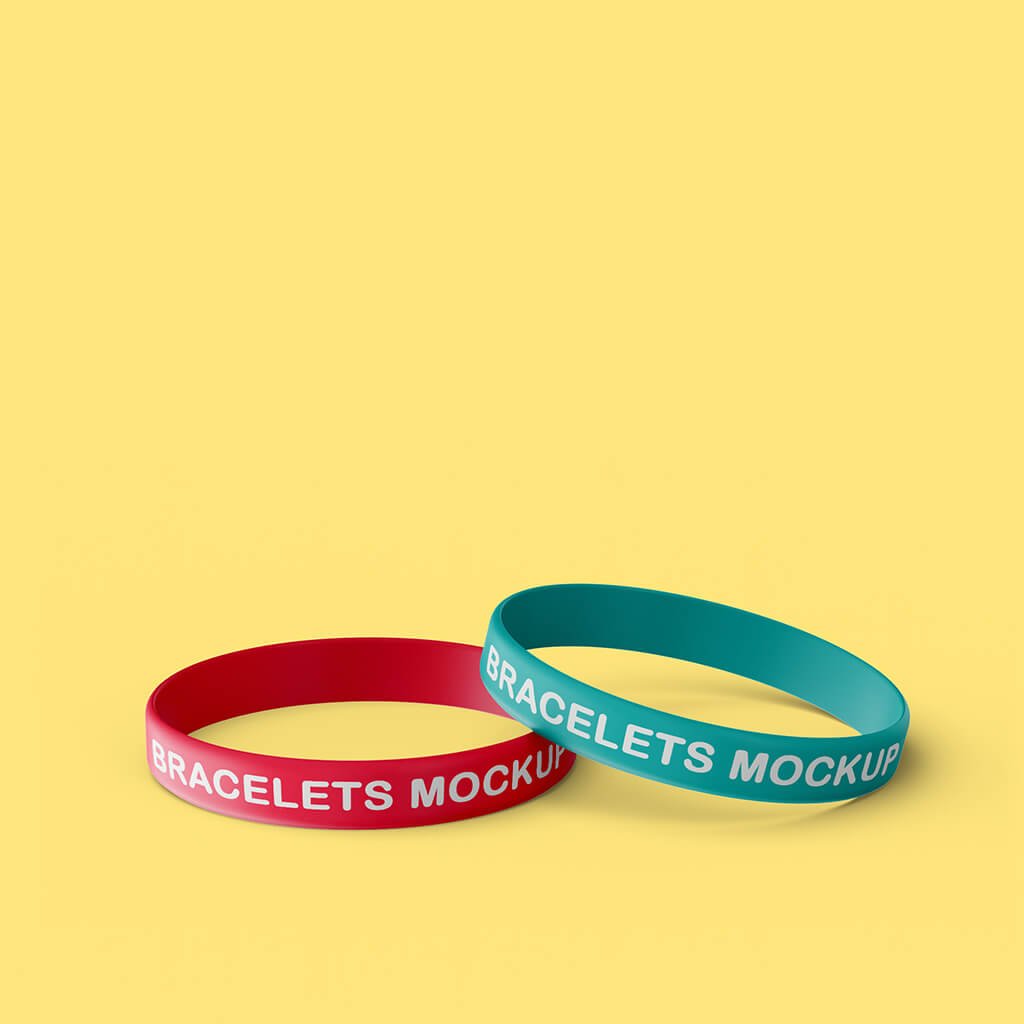 Design Free Bracelets Mockup PSD Template