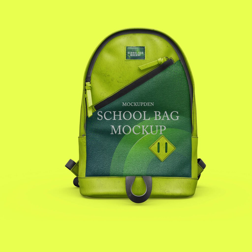 Design Free School Bag Mockup PSD Template