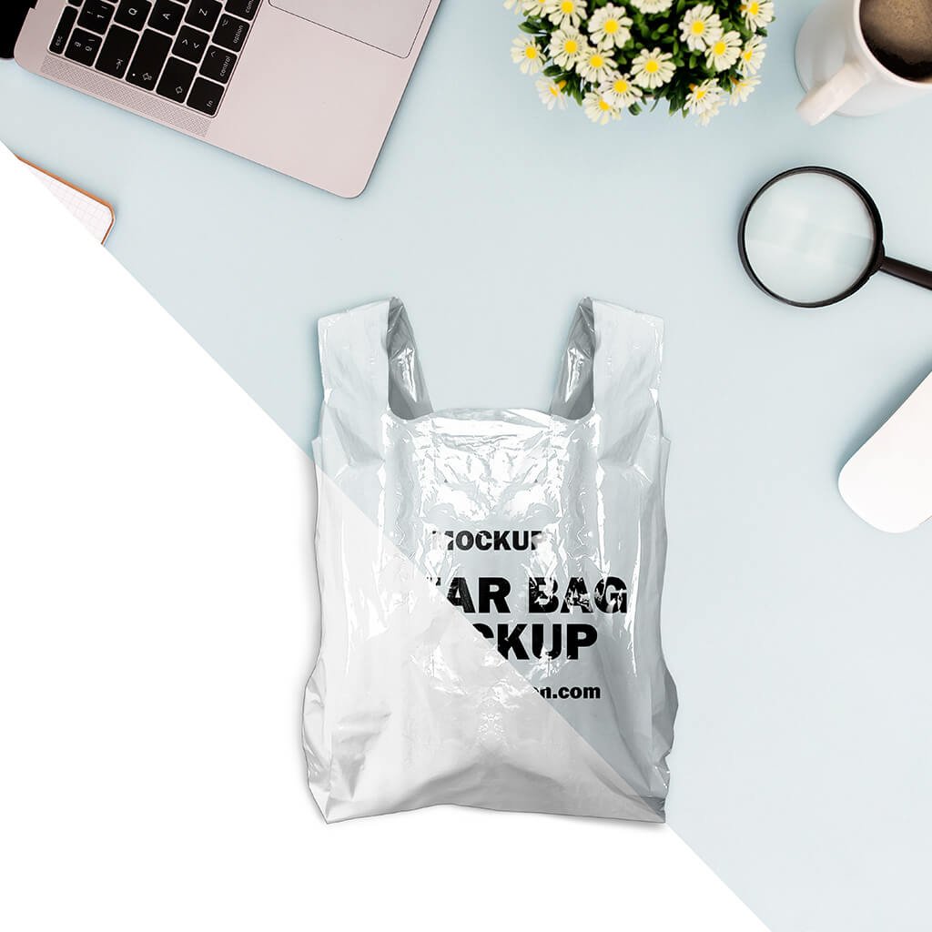 Editable Free Clear Bag Mockup PSD Template