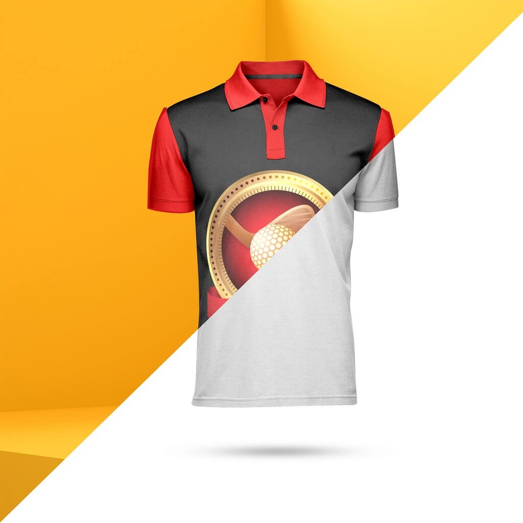 Editable Free Golf Shirt Mockup PSD Template