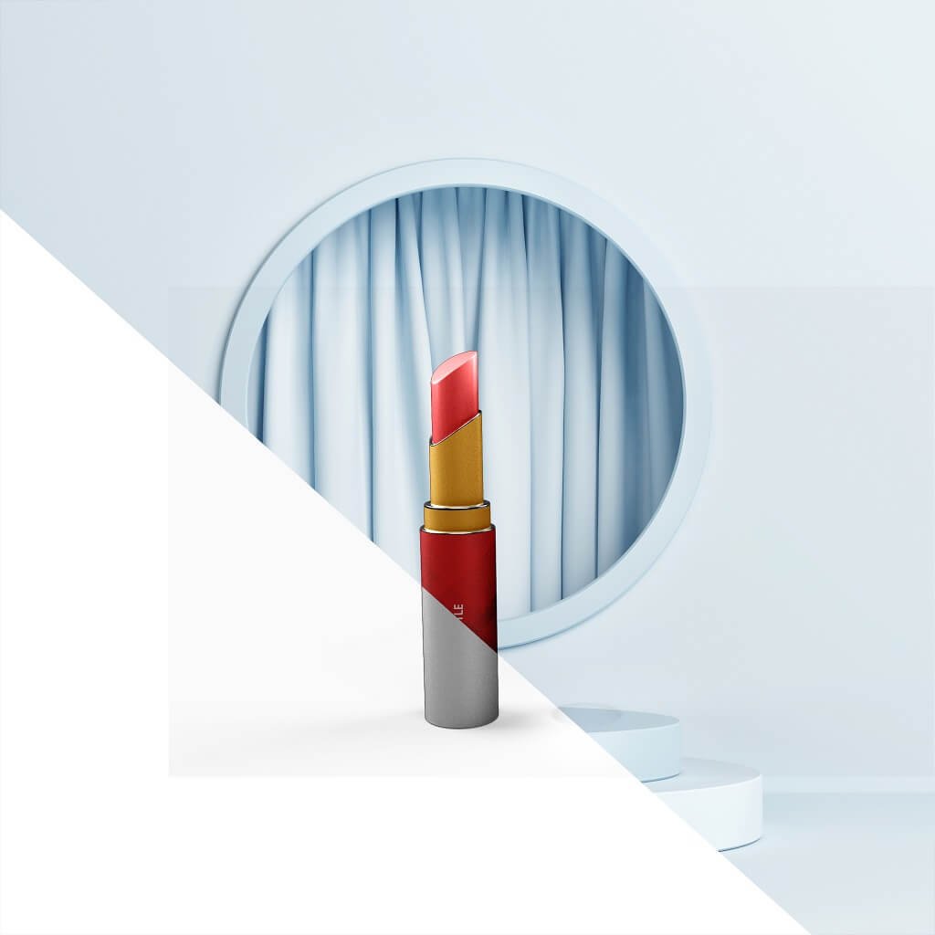 Editable Free Lip Gloss Bottle Mockup PSD Template