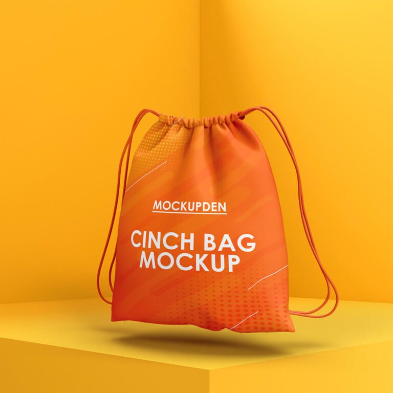 Free Cinch Bag Mockup PSD Template