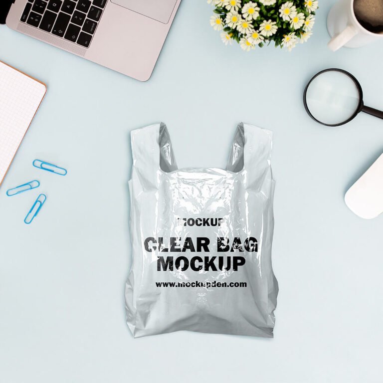 Free Clear Bag Mockup PSD Template