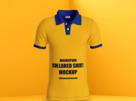 Free Collared Shirt Mockup PSD Template