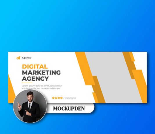 Free Facebook Page Mockup PSD Template
