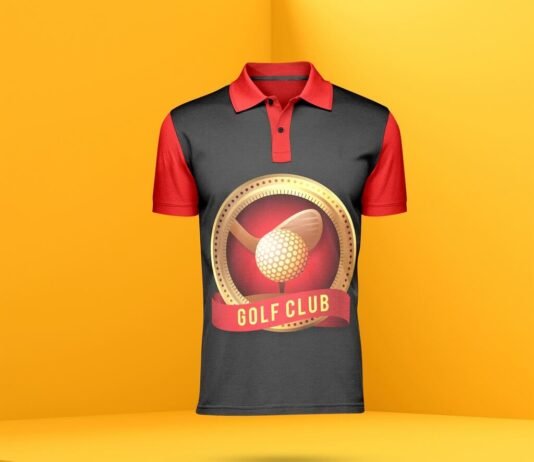 Free Golf Shirt Mockup PSD Template