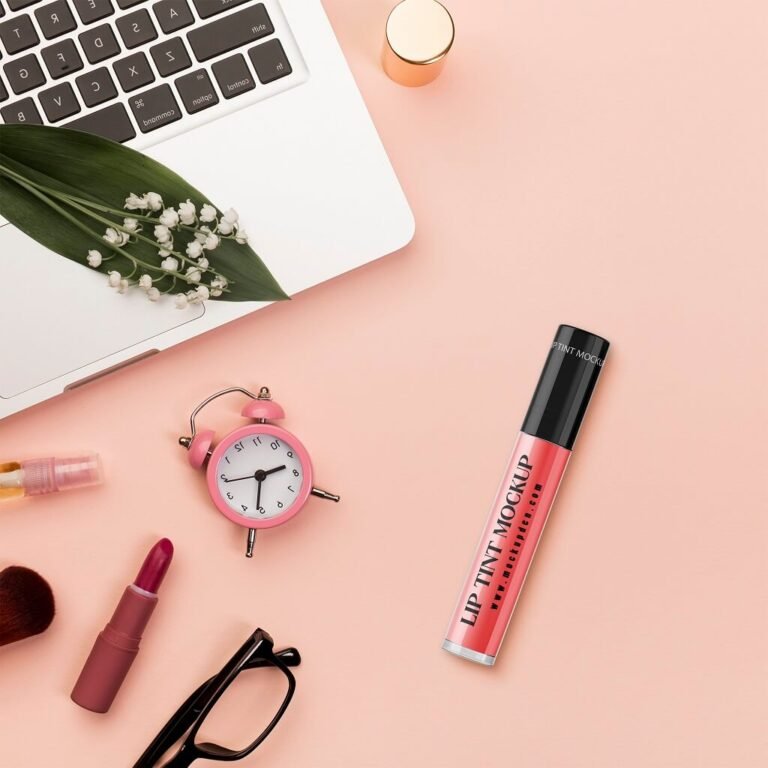 Free Lip Tint Mockup PSD Template