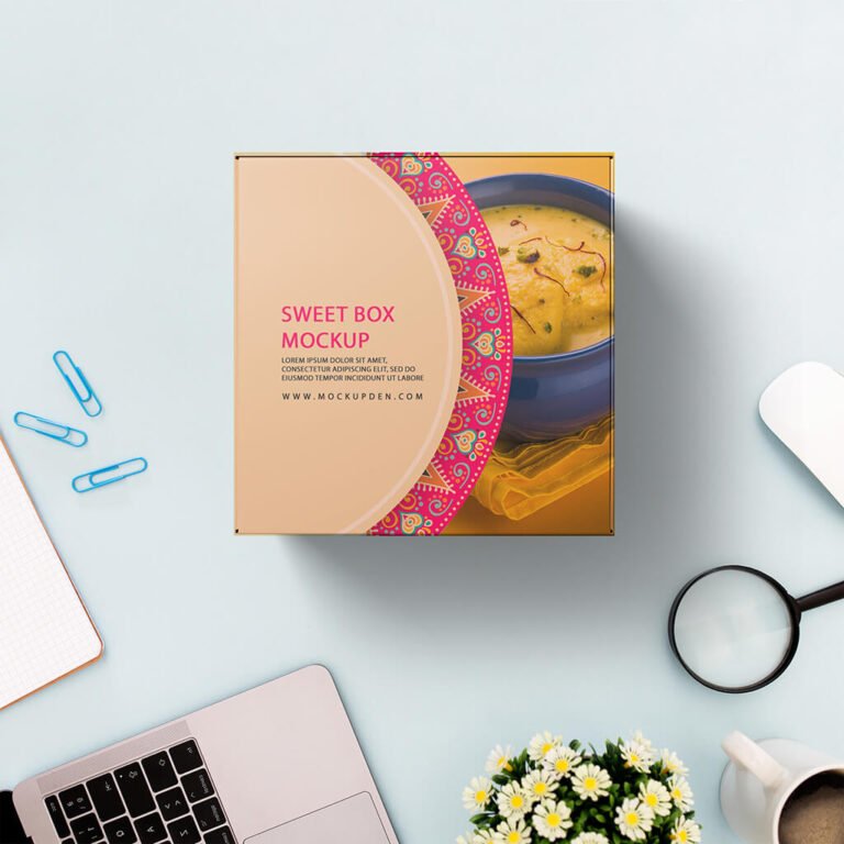 Free Sweet Box Mockup PSD Template