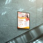 Free Tube Poster Mockup PSD Template