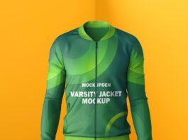 Free Varsity Jacket Mockup PSD Template
