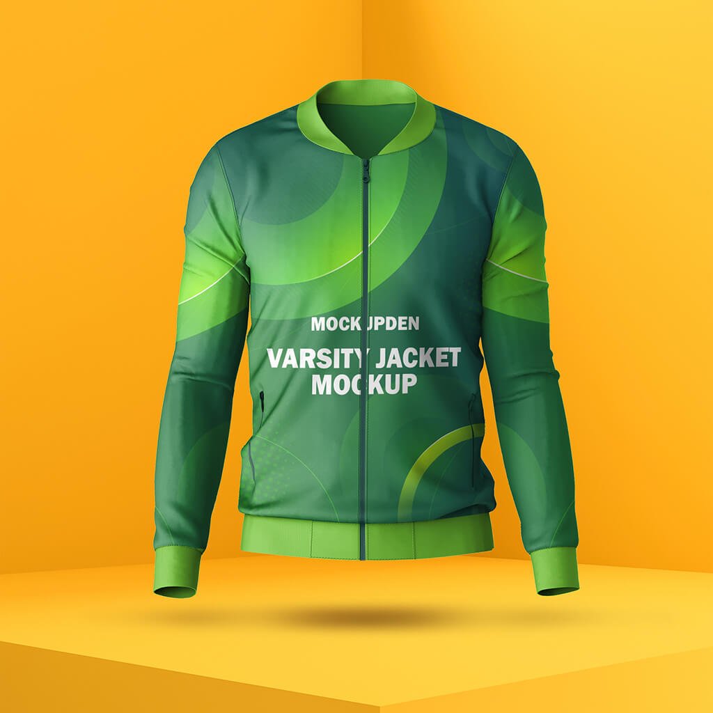 Free Varsity Jacket Mockup PSD