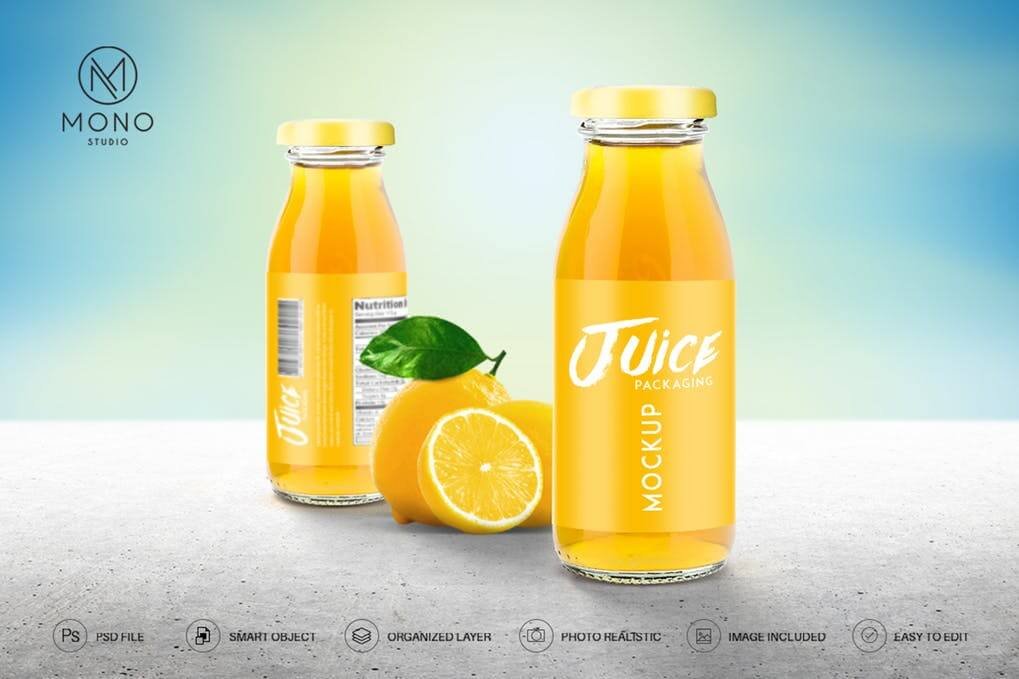 Juice Bottle Mockup