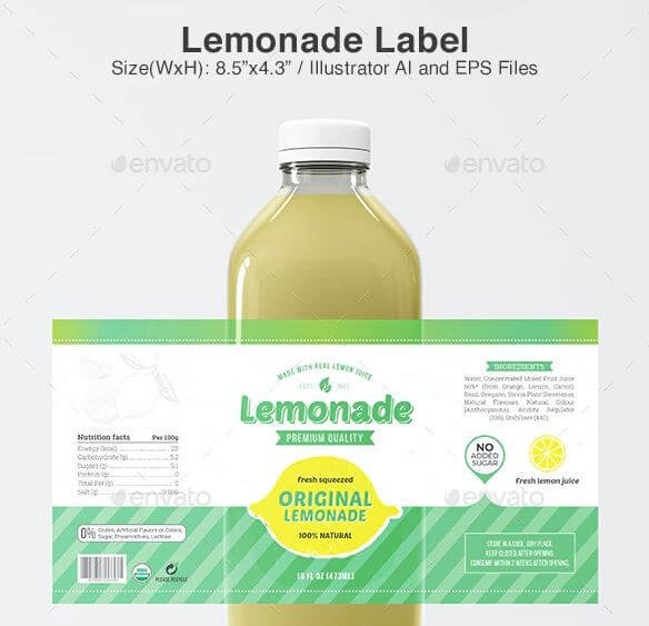 Lemonade Label Template