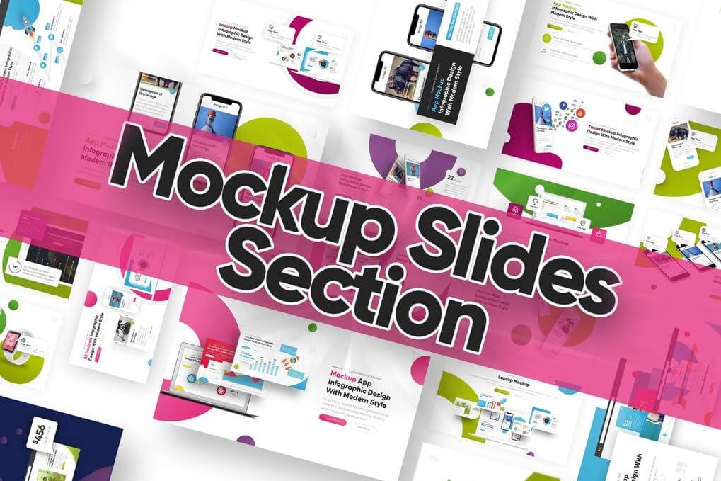 Mock Up Slide Section Powerpoint Template