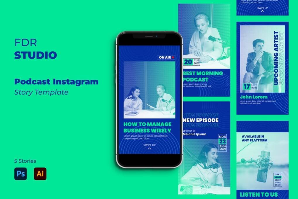 Podcast Instagram Story Template