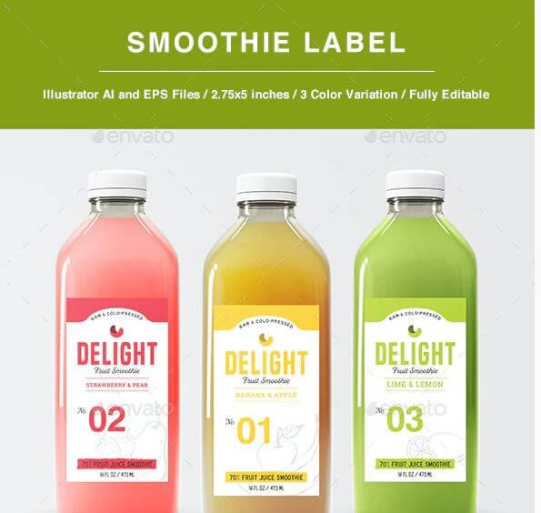 Smoothie Label Template