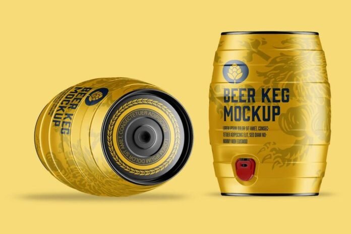 14+ Best Beer Keg Mockup PSD Templates - Mockup Den