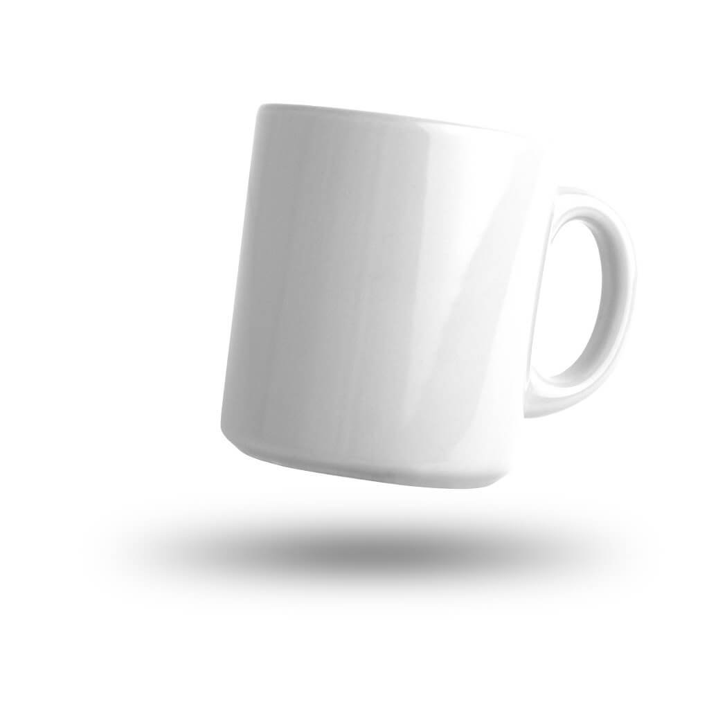 Blank Free Floating Coffee Mug Mockup PSD Template