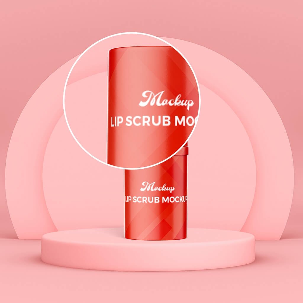 Free Lip Scrub Mockup PSD Template 1