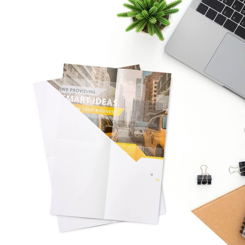 Editable Free Folded Paper Mockup PSD Template